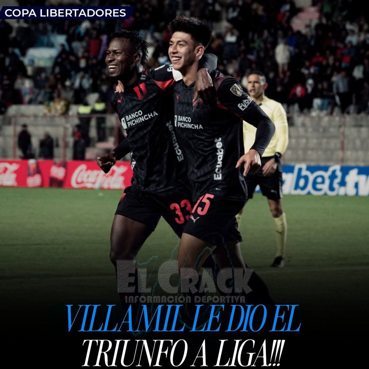 KinioCrack's tweet photo. #CopaLibertadores | #ElMillo sufrió su primera derrota en Villa Ingenio, en un torneo internacional!!!
#AlwaysReady 0-1 #LigaDeQuito
- Gabriel Villamil
#FaseDeGrupos
#ElCrack https://t.co/vQv7lGGdCh