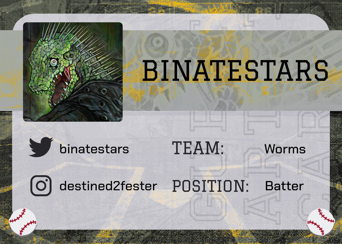 ⚾️ GUEST INTRO ⚾️

Who’s that player on the field, ramping up the energy? It’s <a href="/BinateStars/">Binate</a> with the WORMS… And the crowd goes wild!