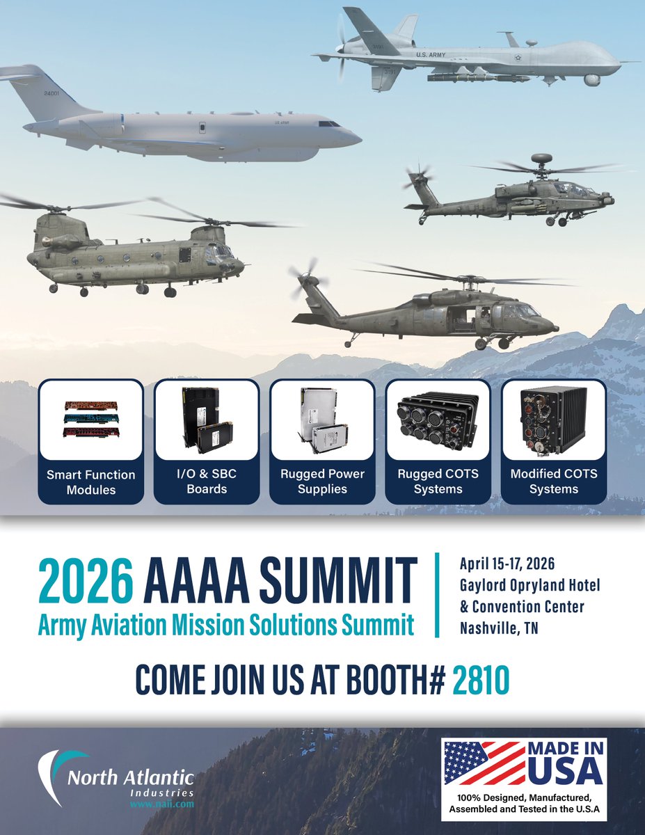 NAI is heading to the 2026 AAAA Army Aviation Mission Solutions Summit ...