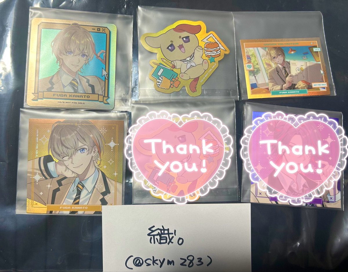 skym283's tweet photo. 【にじさんじ/学園ゔぉるたくしょん/VOLTACTION/特典/ホログラムステッカー/交換】

譲)画像1枚目参照

求)画像2枚目参照(各1)

纏めて交換可能な方優先の為、お返事にお時間いただく場合がございます。
検索からでもお気軽にお声掛けください。 https://t.co/uITXv8QTKx