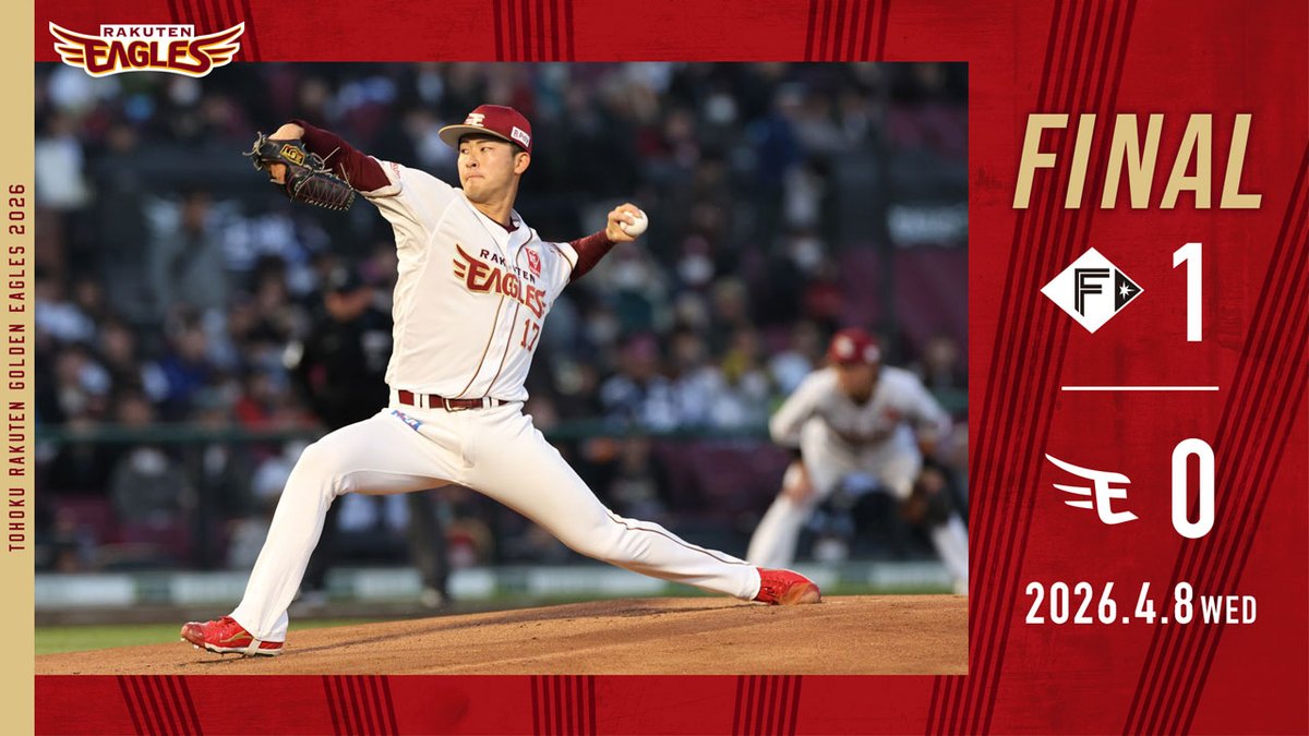 楽天イーグルス　対　日本ハム　4/8 公式】東北楽天ゴールデンイーグルス VS 北海道日本ハムファイターズ