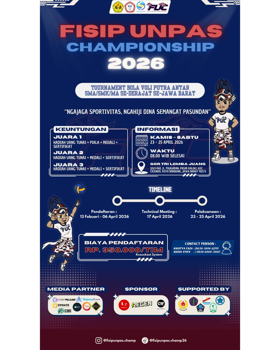 updateharian's tweet photo. Stay tuned dan nantikan keseruan FISIP UNPAS Championship 2026! 🚀
#FUC2026 #FISIPUNPASChampionship #MediaPartner #SportEvent #updateharian https://t.co/DDq7u50Qc7