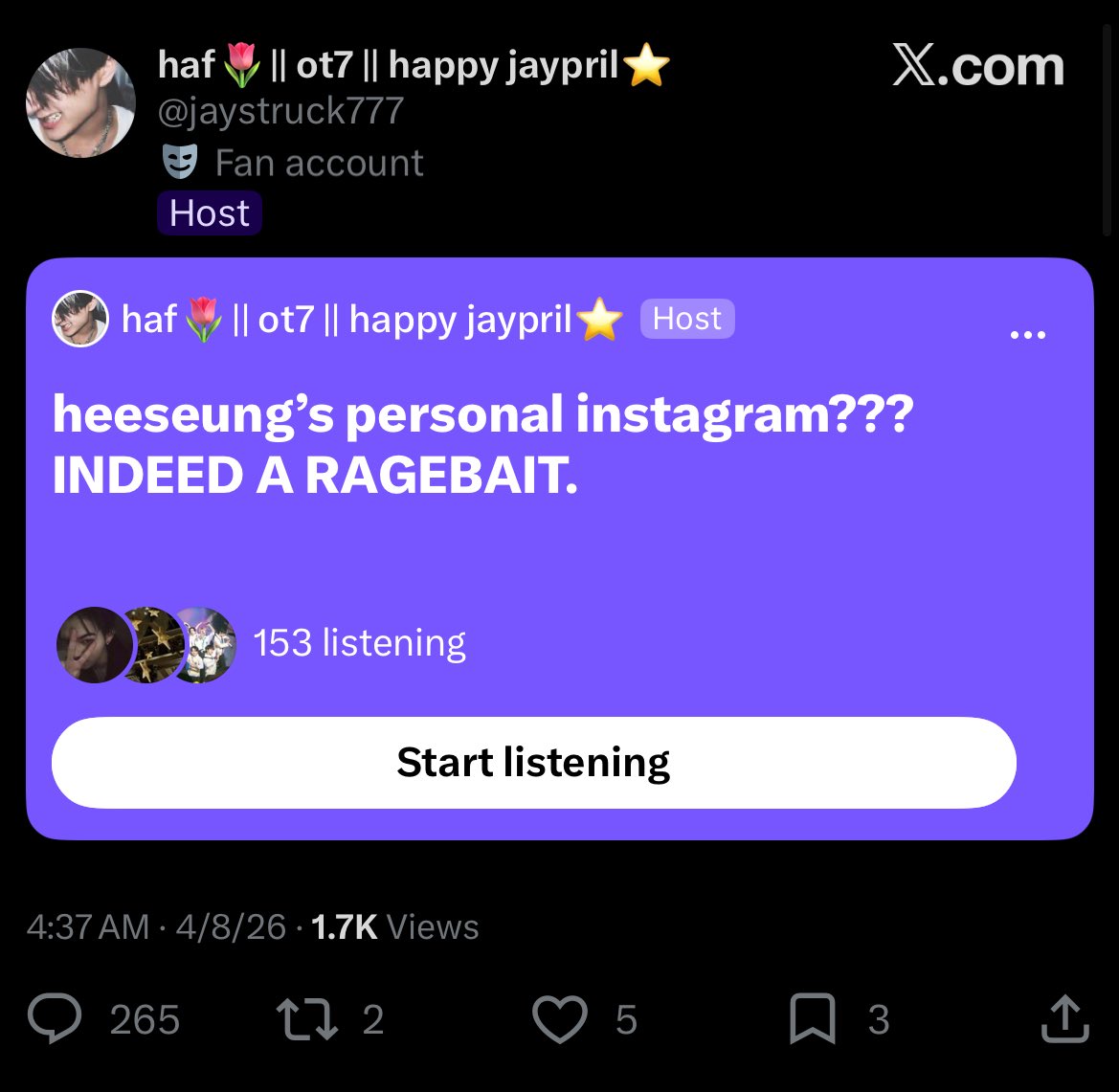 k 𐔌՞ ܸ.ˬ.ܸ՞𐦯 | IT’S JAYPRIL tweet media