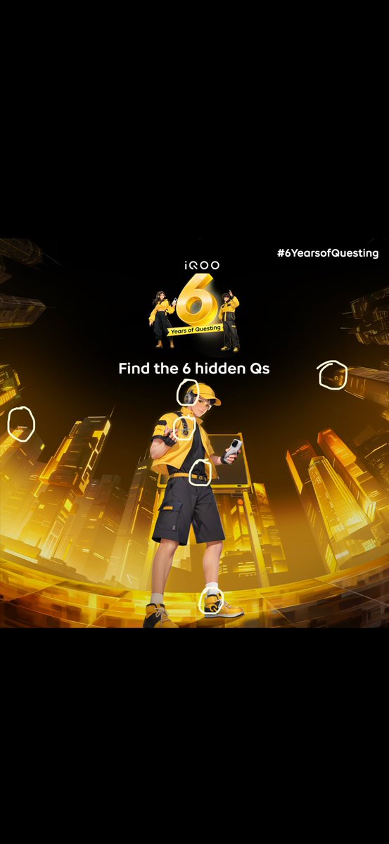 stopthestart's tweet photo. @IqooInd Found the 6 hidden Qs.
#6YearsOfQuestioning #iQOO #AnniversaryContest
@IqooInd
Tagging,
@rishu_1996
@Kinjal__01
@Ramprasad43
@Acharyaempire
@Manab_m3 https://t.co/q4hcesXKga