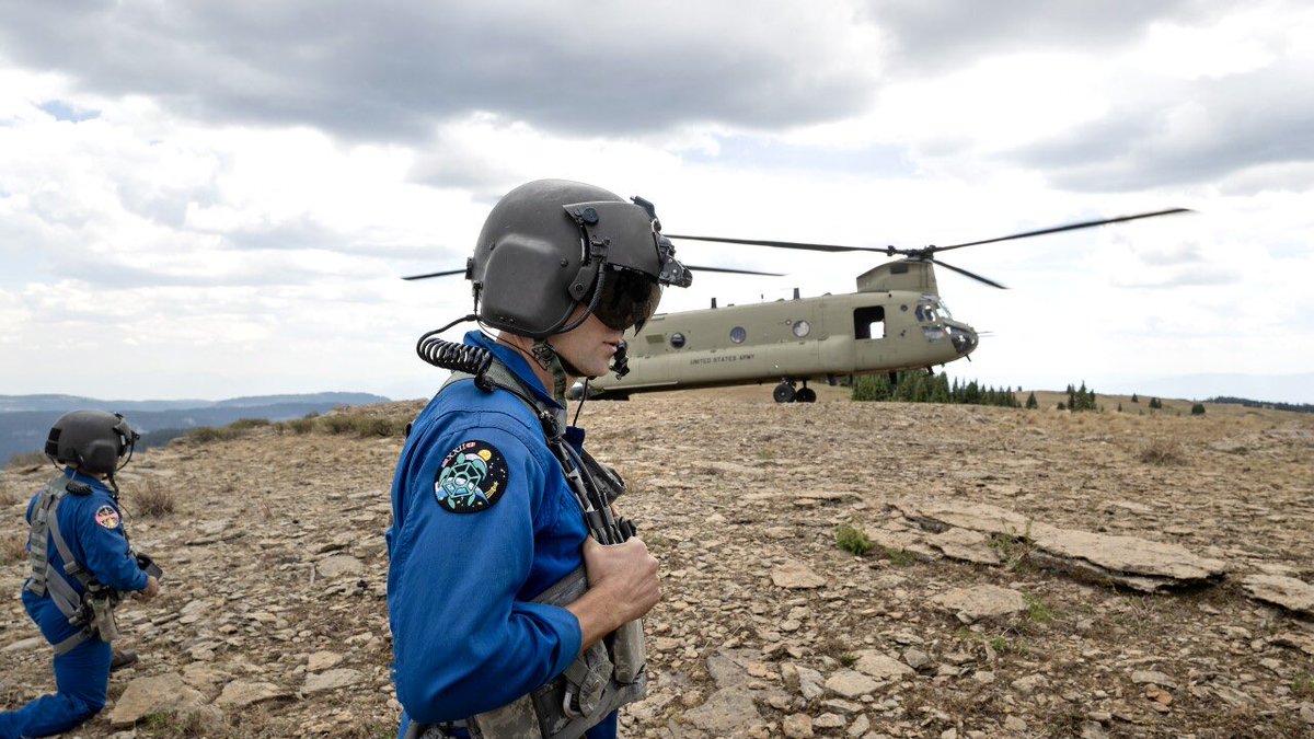 CosmoLife8's tweet photo. Colorado will always play a part in space exploration. 🚀

-NASA Artemis program using Colorado mountains for astronaut moon landing training-

📸 https://t.co/7YlIfRoccP 
In the works since 2021 and certified in August last year, the course will bring astronauts to fly helicopters in Colorado’s difficult mountain terrain to prepare for the intricate challenges of landing on the lunar South Pole. #artemisII