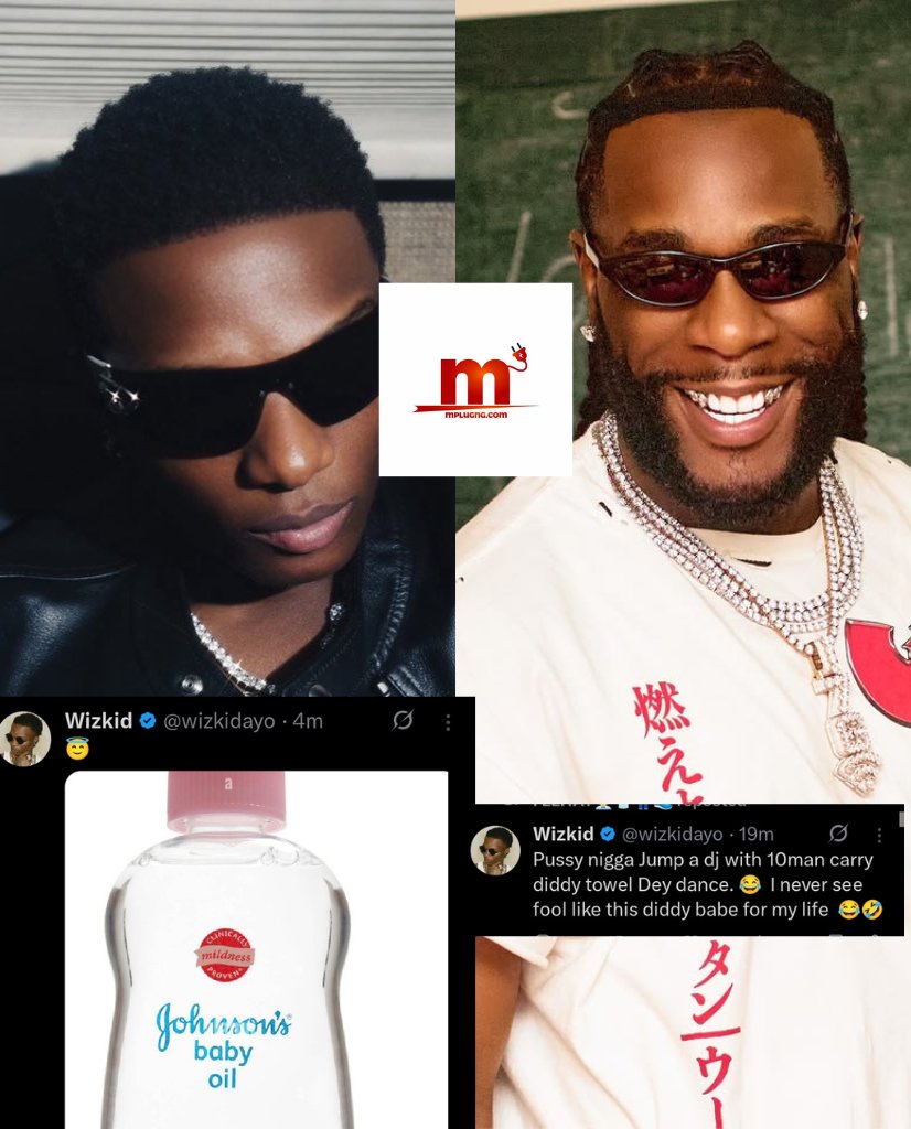 MPlugNG's tweet photo. Wizkid uses  Diddy case to shade Burna Boy as the aftermath of Odogwu with Dj Tunez catches flame. 

Recall that Burna Boy was accused of having an affair with Diddy to help him win a Grammy. 
#mplugng https://t.co/K3fo8Og5Et