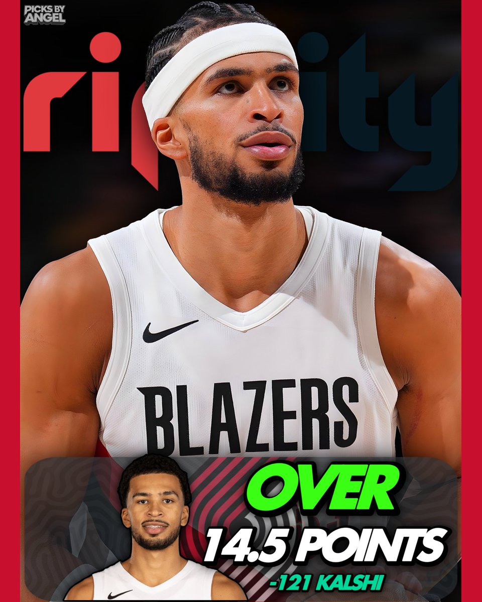 picksbyangel's tweet image. NBA Wednesday Prop #3 🏀

Toumani Camara O 14.5 Points (-121)
#RipCity

• Jerami Grant remains OUT, and Shaedon Sharpe is once again listed as doubtful.
• Camara has scored 15+ points in 6/6 games without both, averaging 24 PPG on 13.5 FGA.
• Over their last 15 games, the