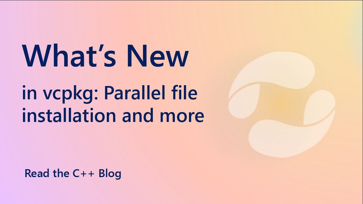 VisualStudio's tweet image. vcpkg updates are in: parallel installs, smoother downloads, a Windows OpenSSL fix, and a mountain of port updates — all validated across the main triplets.

Details:
buff.ly/v46e3ah