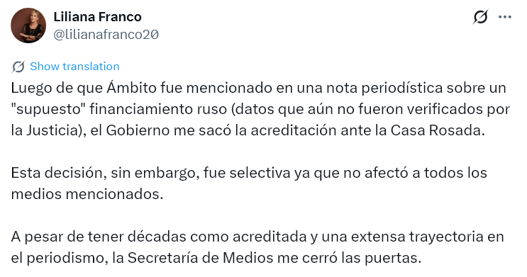 Gracias Presidenta Karina. Si me deja sin sanguchitos a Lili Franco y sin café a Longoni, cuente conmigo para salir a cuidarles hasta el último voto a las bisnietas del Nene Vera.