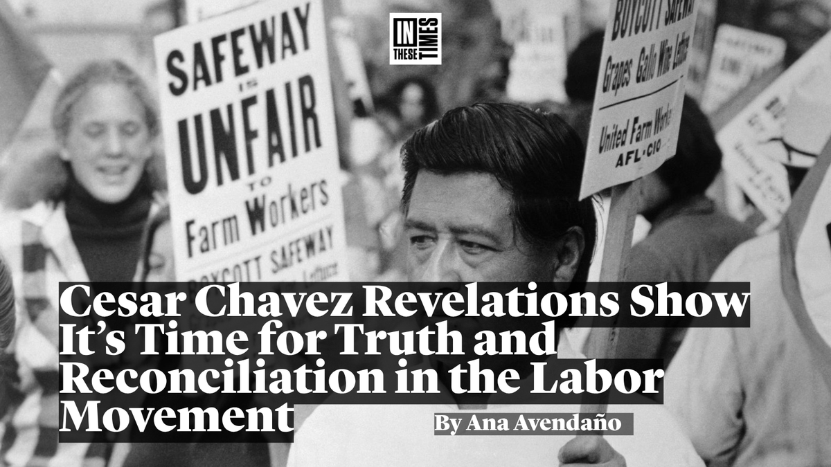 For decades, Cesar Chavez was treated as untouchable. 

<a href="/Ana_ExAFLCIO/">Ana Avendaño</a> argues that the myth is over, and labor now faces a choice between protecting institutions or telling the truth and rebuilding with integrity.

inthesetimes.com/article/cesar-…