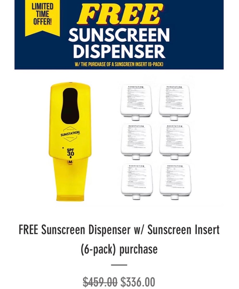 SunStationUSA's tweet photo. 🚨SAVE HUNDREDS when you SHOP BULK!!! Don’t miss out on our HUGE SPRING SALE - ends soon!! https://t.co/bu8lkhS6FB is your #1 resource for #SunscreenDispensers! https://t.co/1YGnwL9Qg6