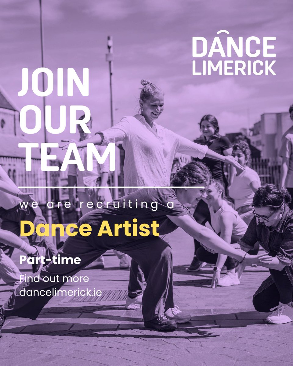 DanceLimerick's tweet image. Join our team! 

We are looking for a Dance Artist to collaborate with Dance Limerick and be the creative driving force of community dance project Square Roots

Read the full job description &amp;amp; apply before 11 May
dancelimerick.ie/news/join-our-…

#joinourteam