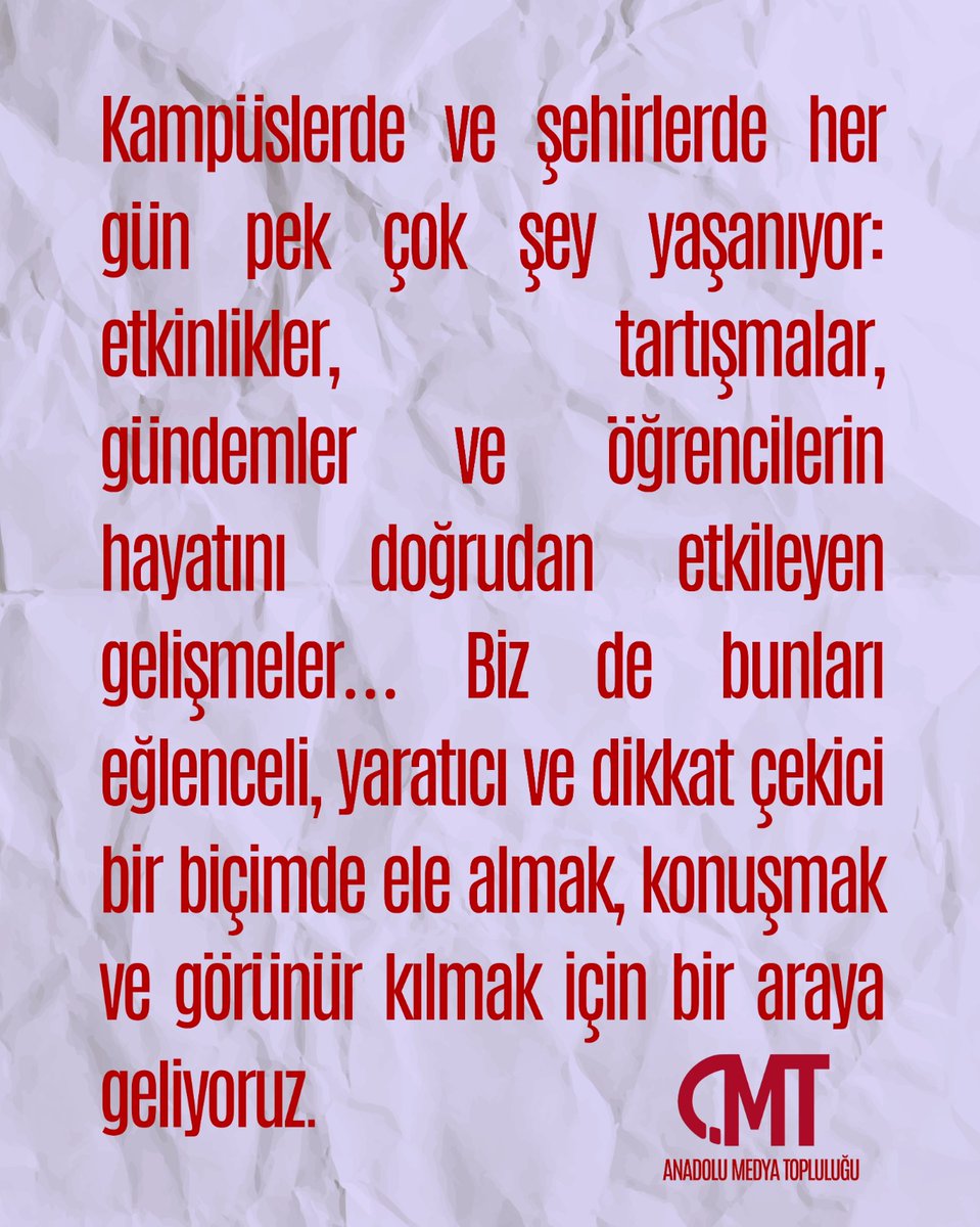 Anadolu Medya Toplulugu tweet media