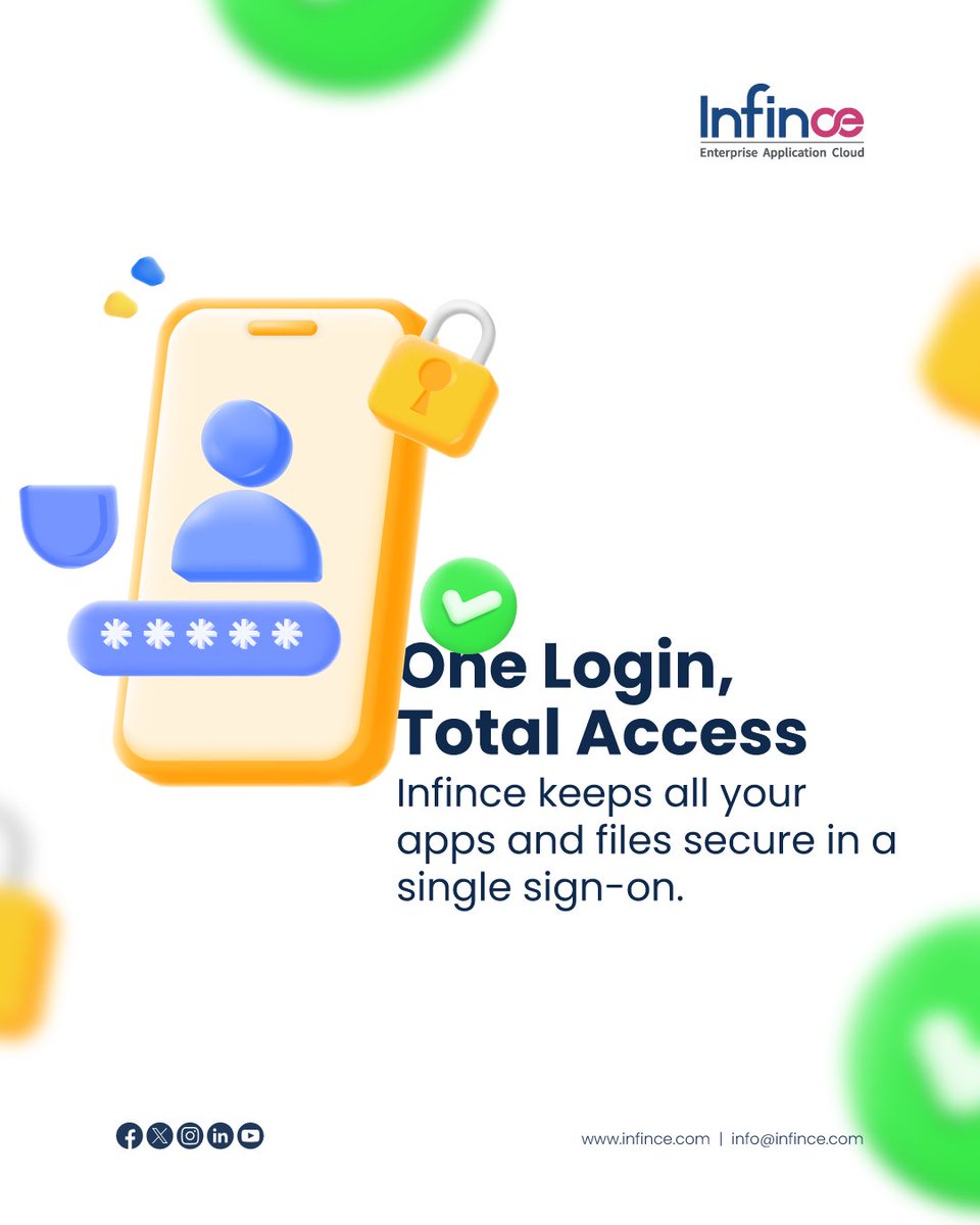 Simplify access without compromising security.
Infince enables single sign-on (SSO), giving teams one secure login to access everything they need
apps, files, and tools—from a single platform.

Secure access made simple with infince.com

#Infince #SingleSignOn #SSO