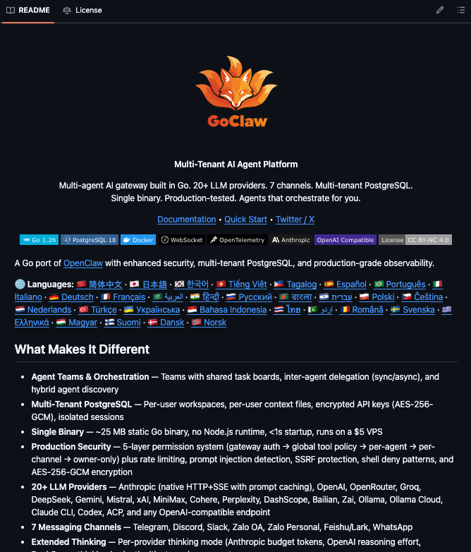 Shruti_0810's tweet image. 🚨Someone just rewrote OpenClaw in Go…

And it’s not even close.

Old stack:
→ 1GB+ RAM
→ Full Node.js runtime
→ Slower, heavier

New stack (GoClaw):
→ 35MB RAM
→ 25MB binary
→ Insanely fast ⚡

Same idea.
10x leaner.

100% open-source. MIT licensed.

This is what happens