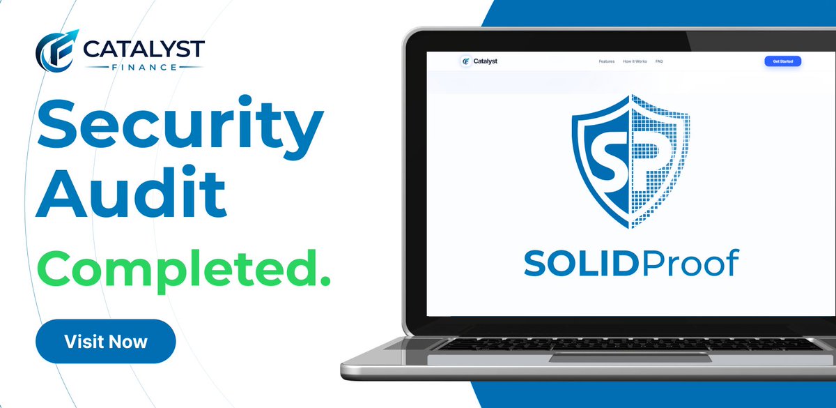 _CatalystFi's tweet photo. We are thrilled to announce that Catalyst Finance  has officially and successfully completed security audit with @SolidProof_io.

This milestone marks a significant leap forward in our commitment to institutional-grade security and total transparency for the Catalyst ecosystem. By fortifying our smart contracts through industry-leading verification, we are ensuring a rock-solid foundation for our community and future growth.

While this is a major win, we are not stopping here. To maintain the highest standards of safety as we scale, additional audits from top-tier global security firms are already being scheduled.

Security isn't just a feature at Catalyst Finance, it is our standard.

🔗 Read the full Audit Report here: https://t.co/peGMN4mF4F

Welcome to the ecosystem, and thank you for your support  @SolidProof_io 

#CatalystFinance #SolidProof #DeFi #Web3 #Security #Solana