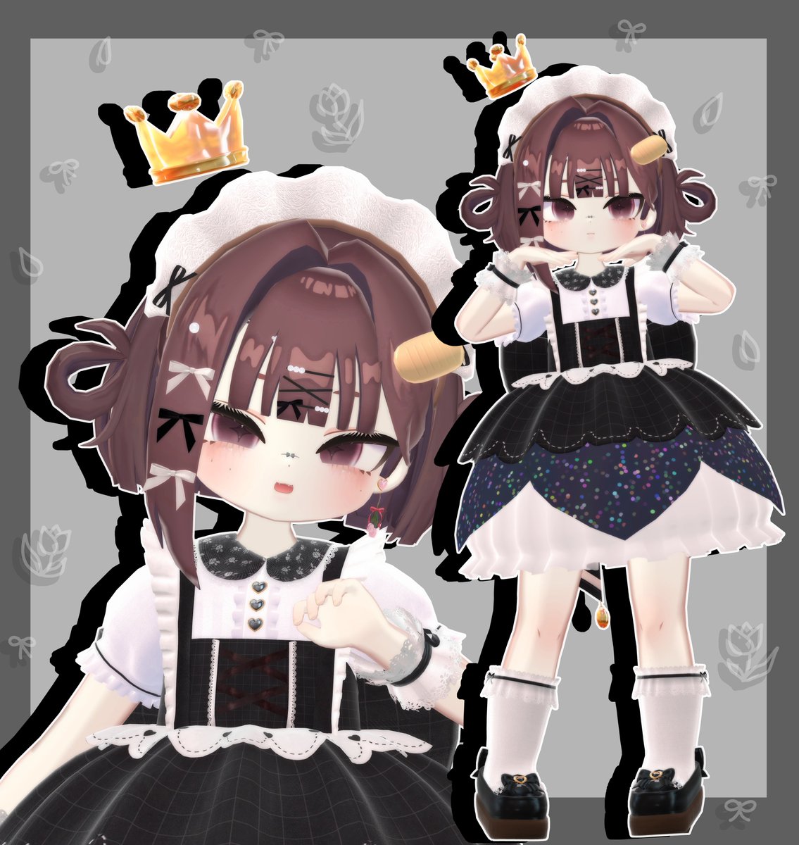 825VRC's tweet photo. #Spinel_Lab 様の新作『とぅいんくる♥ちゅーりっぷ』にえも研共通素体が新しく対応するよ~!
さっそくアズキちゃんに着せたんだけど、細かいところまで見て~!丸襟にレースやハートのキラキラボタンかわいい!スカートはふんわりちゅーりっぷのようなフォルムでかわいい🌷
ぜひチェックしてね! https://t.co/9CjVo0aYFQ