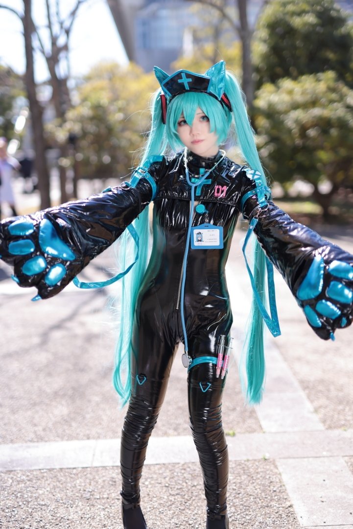 okome10moti's tweet photo. 初音ミク  同人衣装  Cosplay

初音ミク    猫ナース  🐾
                                                      🐾
📸@twukip 様

 #アコスタ幕張   #初音ミクコスプレ https://t.co/za0uUiGwrK