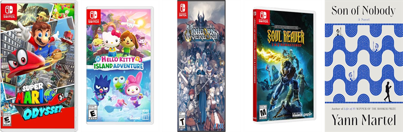 boxlib's tweet photo. This week the Sargent Memorial Library has 25 new books.  New items include Super Mario Odyssey. https://t.co/QkROm3Da3k https://t.co/288RXhgEMv