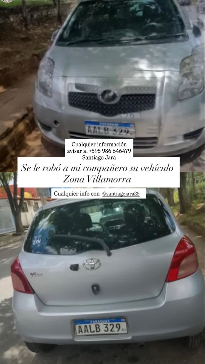 3 vehículos robados en un día en la misma zona de Villa Morra.En el mes más de 10, según los mismos policías. 
Asalto y robo de celulares en moto, cosa de todos los días.Qué esperan para hacer algo? Gente trabajadora que desde temprano se levanta para ganarse el pan de cada día😡