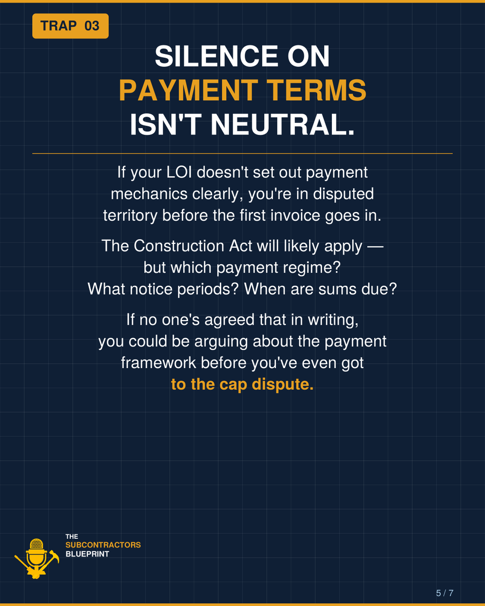 I've seen letters of intent expressed in a two-line email. I've also seen them run to a document that effectively introduces a full subcontract.

That scope-gulf makes them hard to manage.

But the same themes keep appearing. The same traps. The same assumptions that cost money.