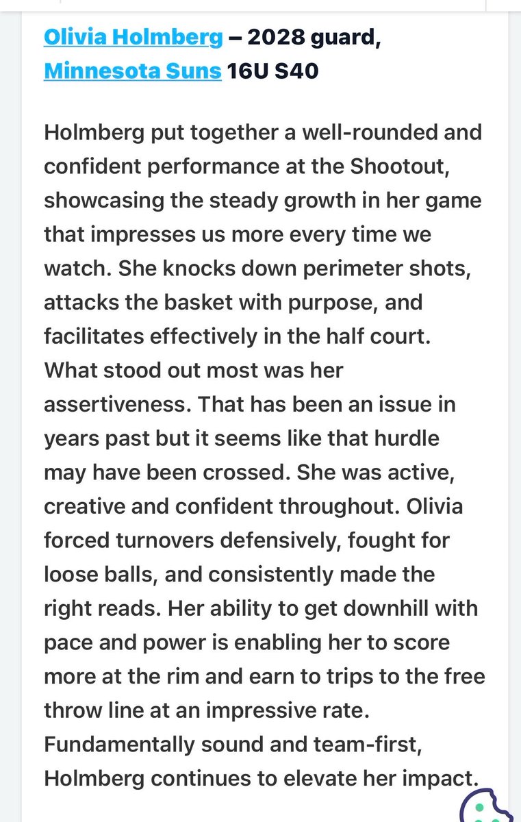 Olivia Holmberg tweet media