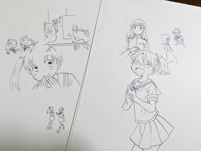艦これの公式アンソロの原稿が出てきたよー。この頃はアナログ原稿を取り込んで、デジタルで仕上げていたのだな。 