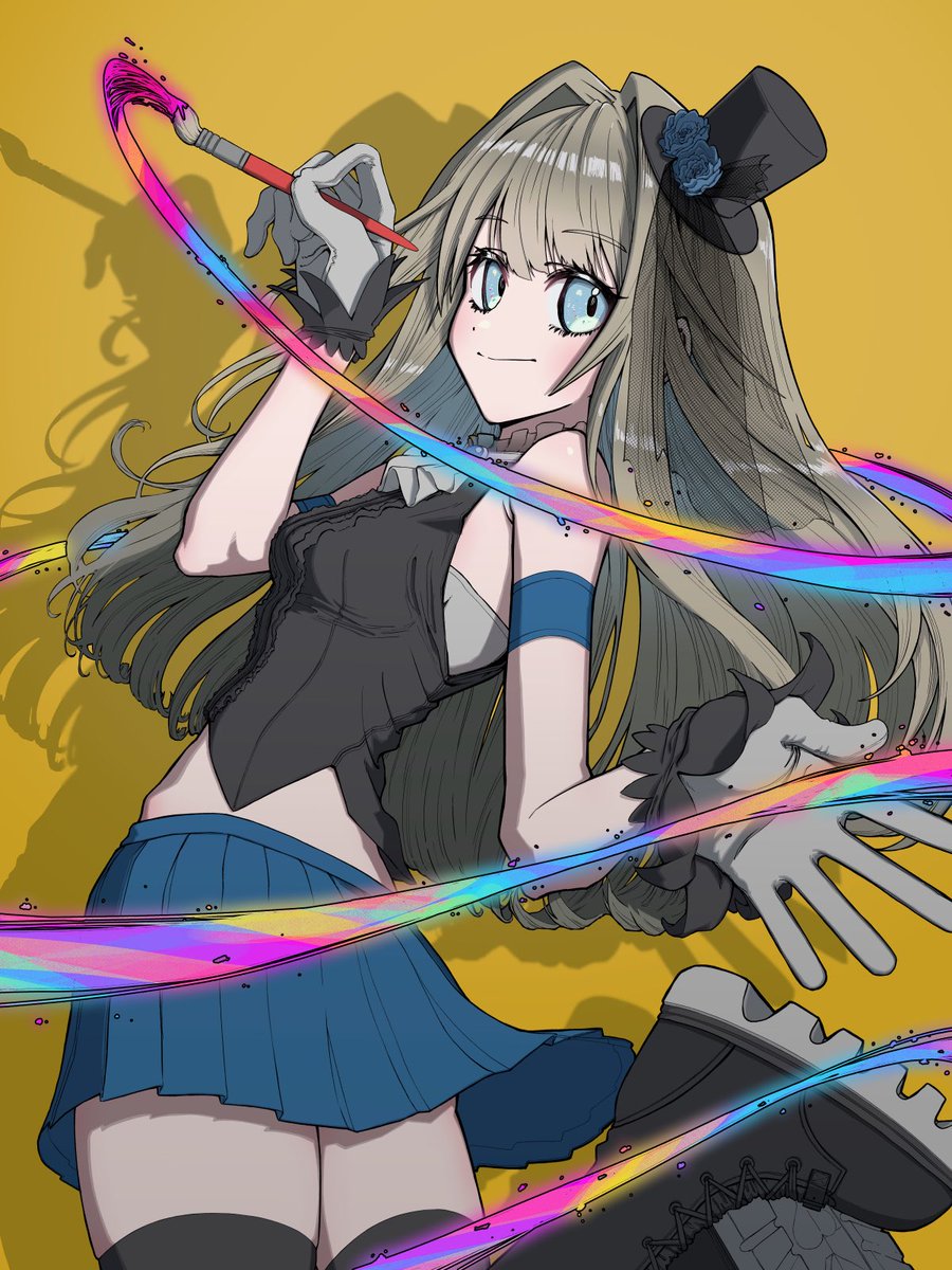 I drew a Magical Girl who could cast whimsical spells with her unique Colour Palette 🎨 
App: Clip Studio Paint iPad
#cspcontest47