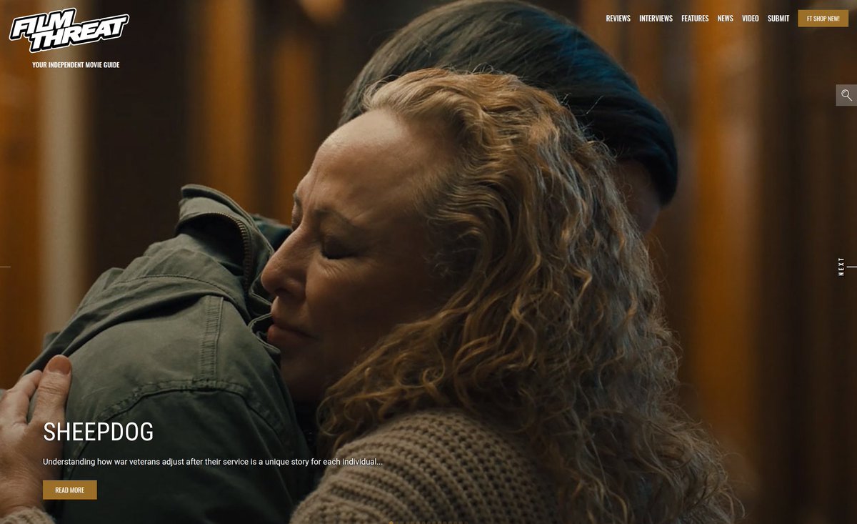 FilmThreat's tweet image. “A reckless act results in Cole being placed in court-ordered treatment under the care of VA trauma therapist-in-training, Dr. Elecia Knox.”  Sabina Dana Plasse shares her thoughts on Sheepdog.
filmthreat.com/reviews/sheepd… #SupportIndieFilm #Sheepdog #Drama