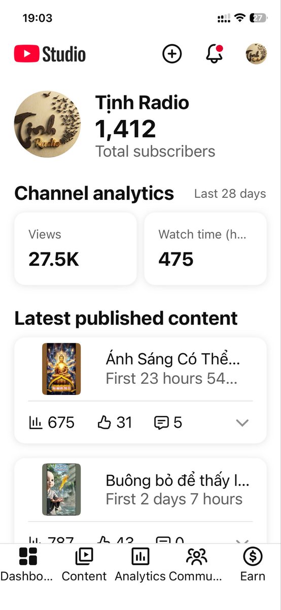 Nguyen74sgvn's tweet photo. @TeamYouTube @Bibiankamsi @TeamYouTube My 3-month-old channel @tinhradio is CONTINUOUSLY losing watch hours on the Earn tab. The 365-day rule DOES NOT apply here. I make original animated videos, no bots/ads/deletions. Your AI is misflagging my organic traffic. Please escalate for a MANUAL review! https://t.co/34WMf3yoWK