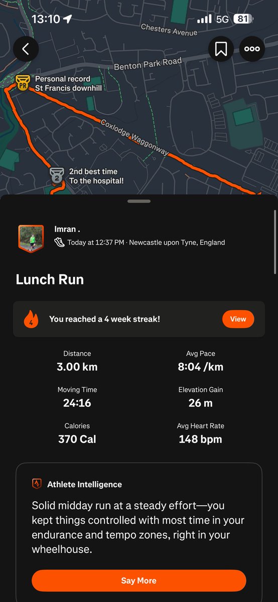 Great north run training has begun