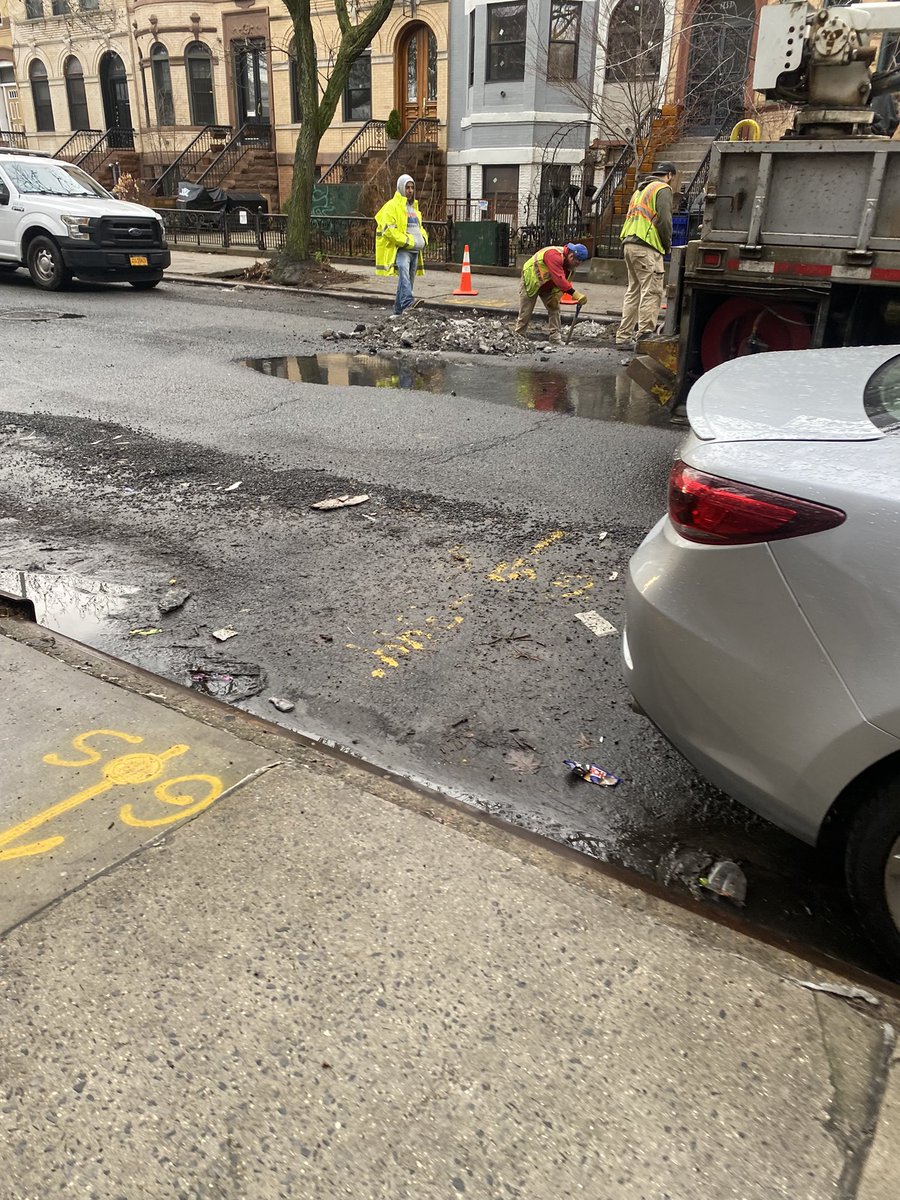 Djflyty's tweet photo. @nyc311 We contacted #NycDEP  .. They came, They Patched and the  problem got worse. The whole street is filled with water. https://t.co/uThJjvUaBu