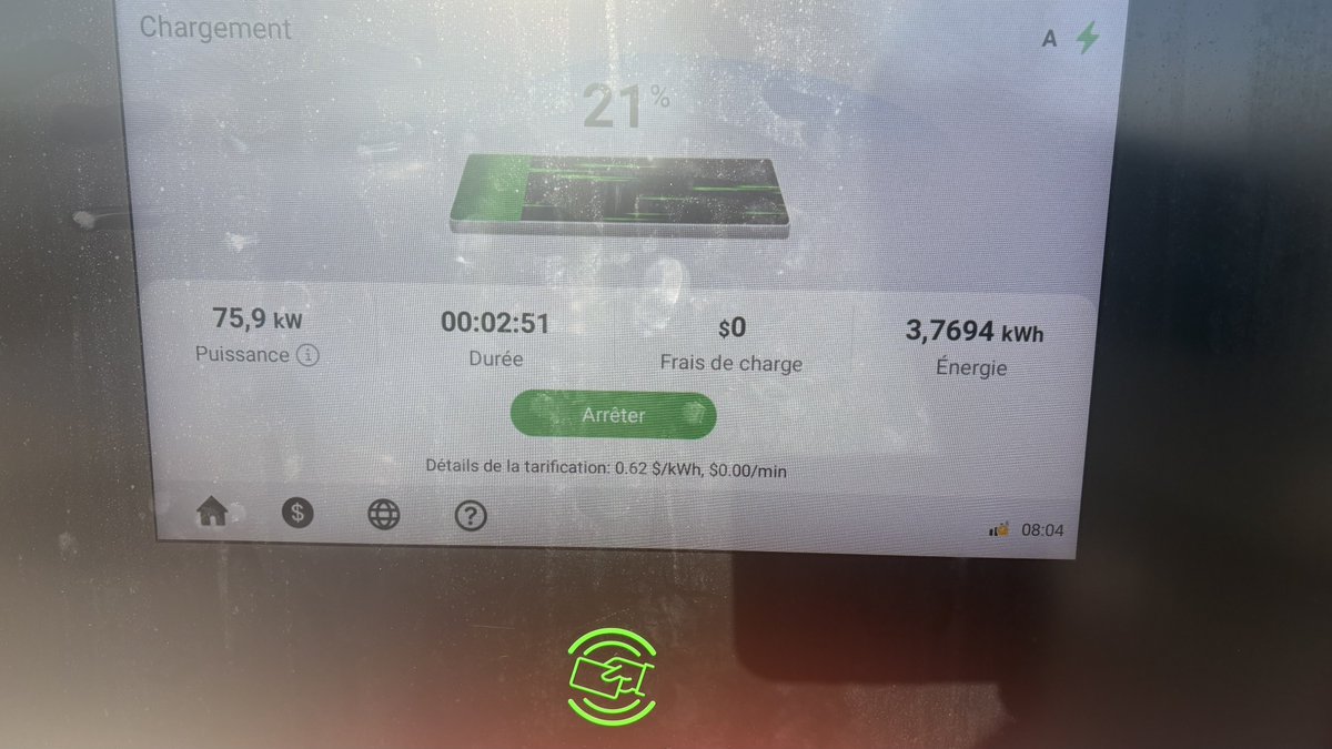 willyb1337's tweet image. Je vous partage une bonne expérience de recharge à la borne #NACS #CoucheTard de Beloeil. 

Il est en plein milieu de mon trajet pour le travail en plus!

Belle interface et c’est propre et le UI a des détails intéressants. 

Je le recommande comme un bon spot à recharge rapide.