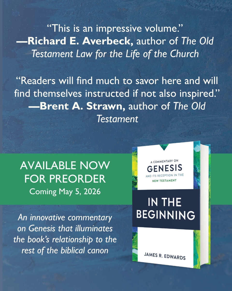 eerdmansbooks's tweet photo. In the Beginning provides historical and critical exposition of the Hebrew text of #Genesis while also explaining the book’s theological significance within the biblical canon as a whole. Available now for #preorder! https://t.co/dILqEJvyYl

#eerdmans #commentary https://t.co/unar54xPhD