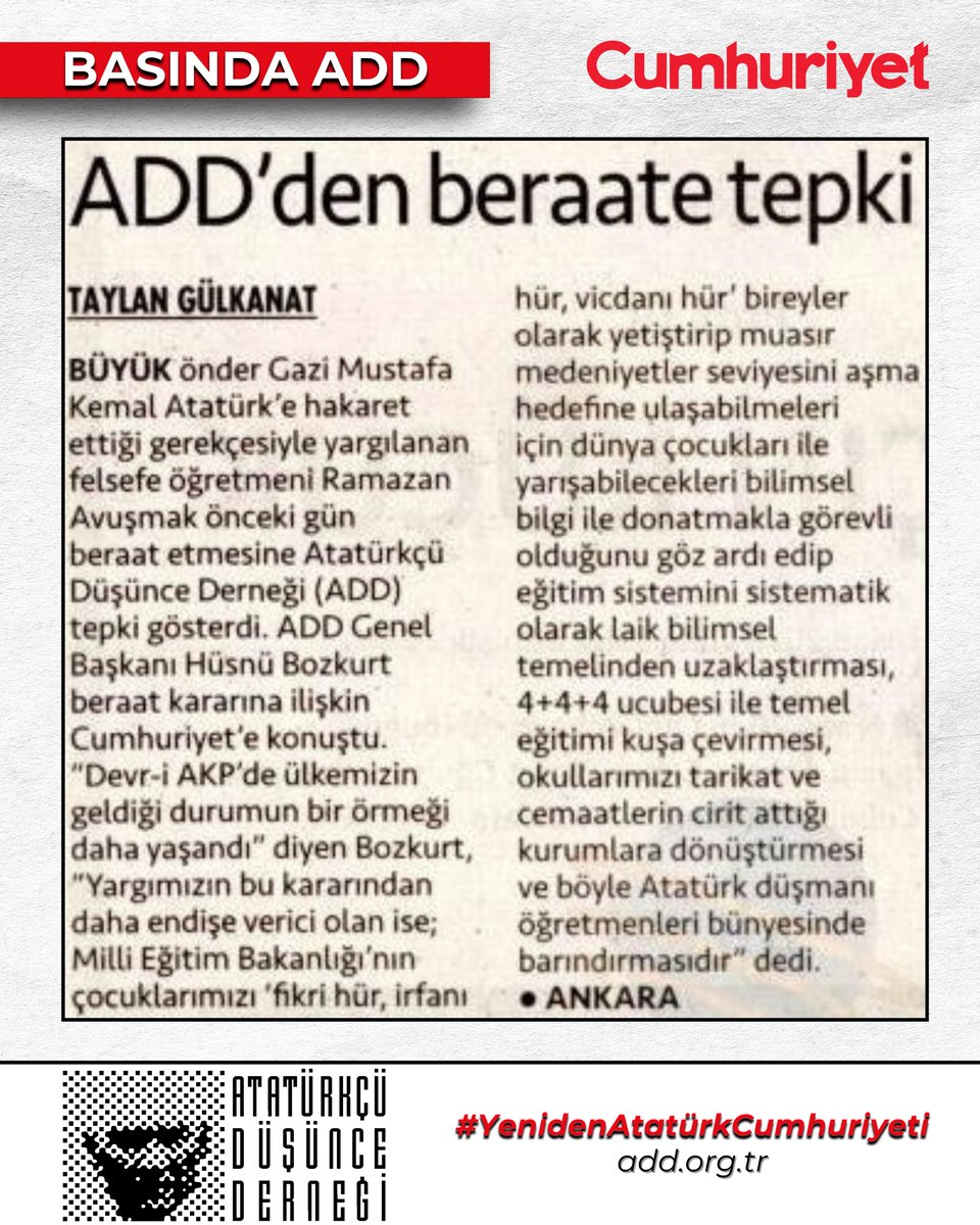 Atatürkçü Düşünce Derneği tweet media