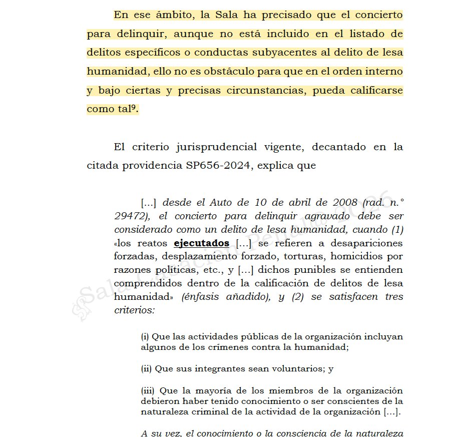 ¿Puede el concierto para delinquir ser un delito de lesa humanidad? Sí, bajo ciertas y precisas circunstancias puede calificarse como tal. drive.google.com/file/d/1_aYoZf…