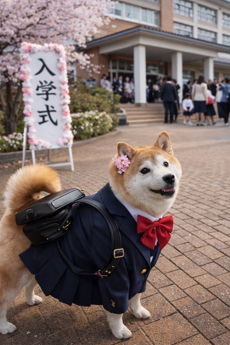 今日は柴の日
娘の入学式
長男退院
めでたい
#柴犬　
#chatgpt