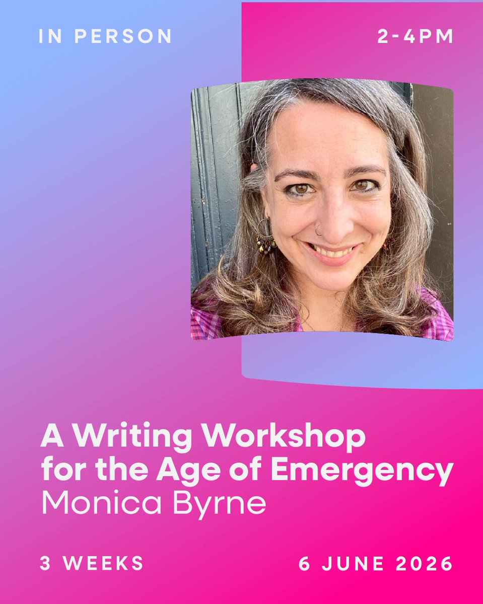 IrishWritersCtr's tweet photo. The workshop is open to all—professional writers, hobbyists, or just folks interested in using imagination as a social tool—to uncover the vast possibilities of human existence with acclaimed writer Monica Byrne!

Kicking off in person on Saturday, June 6 at 2pm

Book here: https://t.co/k63Gd1bHkU