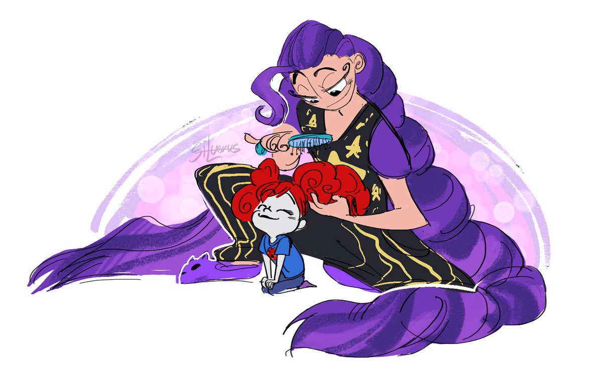 SilverusKvassus's tweet image. #PoppyPlaytimeAU #poppyplaytime #lilylovebraids #poppyplaytimepoppy
Poppy and Lily are each other's best friends in my MASCOT!AU, and they really love pajama parties!