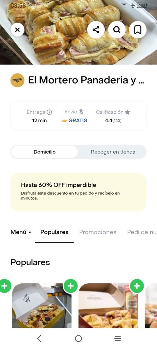 vmenditto's tweet image. 🥐Rappi Panadería El Mortero La Plata: Docena de medialunas + media docena de facturas todo a $7.000