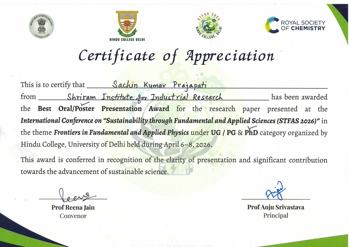 Shriram Institute for Industrial Research tweet media