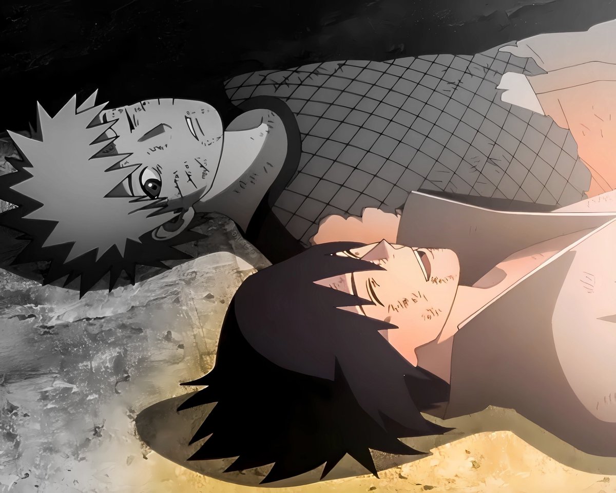 Ini adalah senyum pertama Sasuke yang paling lepas semenjak dunia merenggut senyumannya. Bukan senyuman di atas trauma, bukan senyuman atas rasa puas membalaskan dendamnya, bukan juga senyuman di atas kemarahannya. 

Hanya senyuman lebar yang terpatri indah dan penuh kedamaian.