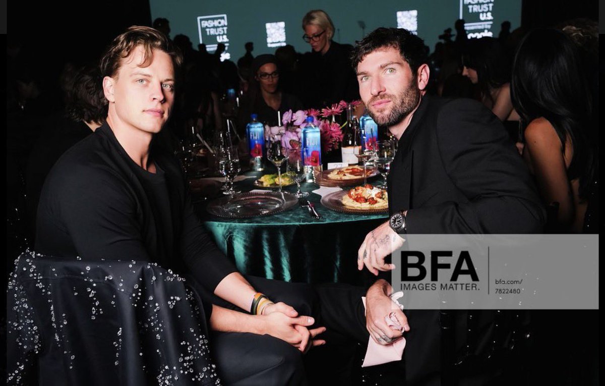 joeyb_9updates's tweet image. Joe Burrow and Doni Nahmias at the Fashion Trust U.S. 2026 Awards in Los Angeles.