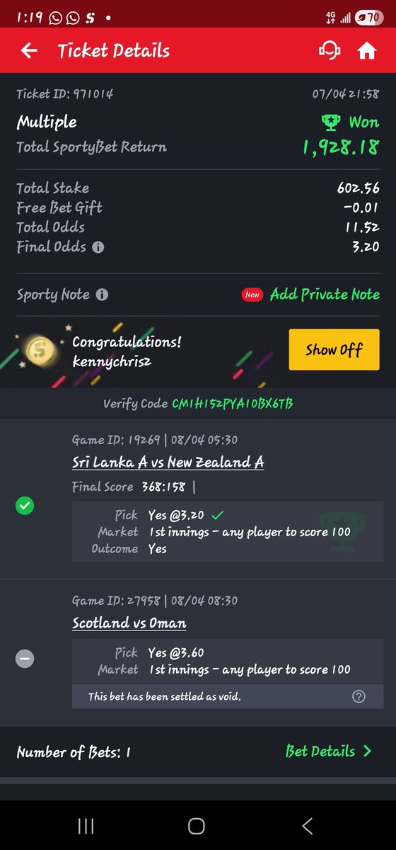 NdediKeneth's tweet photo. Finally our daily bread 🍞 is hear 
One match was being canceled out of 11 odds https://t.co/do5ZIxHVU0