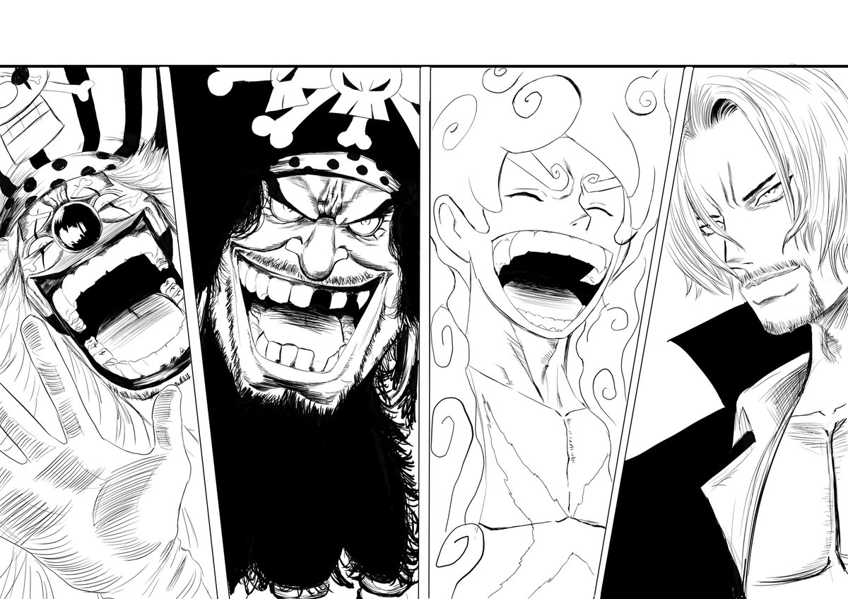 Darv0_'s tweet photo. The four emperors 

#onepiece #manga #anime #漫画 #ワンピース #アニメ https://t.co/IhE9QuQ5Hv