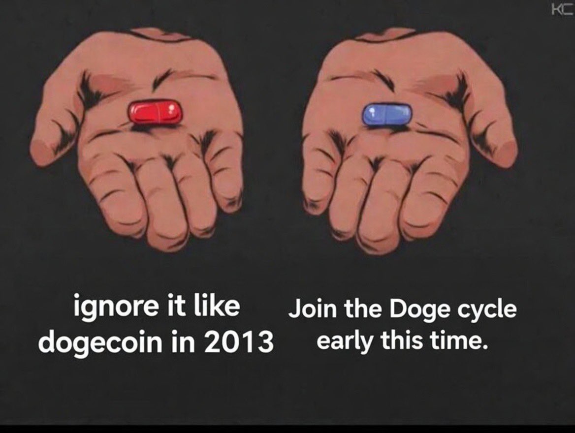 TheDogeCycle's tweet photo. You’ve seen this before…

Some chose wrong.

Don’t do it again.

The Doge Cycle has begun. Don’t miss this one. 🐕🌕 https://t.co/8E6VJkOquz