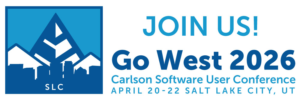CarlsonSoftware's tweet photo. We're less than two weeks away from the 2026 Carlson Go West User Conference, but it's not too late to sign up! Join us April 20-22 in beautiful 🏙️Salt Lake City for 60+ classes covering everything from field-to-finish to GNSS best practices to road design, mining pit design, deeds, drone LiDAR, and much more! More info, complete class descriptions, hotels, pricing👉https://t.co/A8PVXu2Ht5