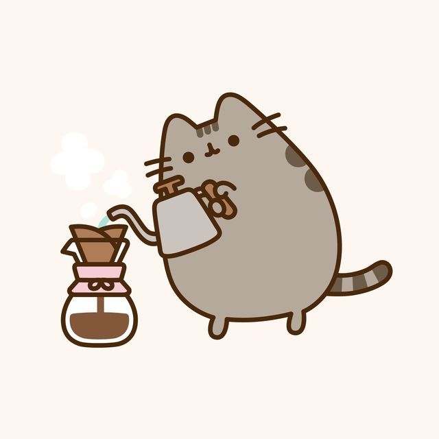 Pusheen parody account tweet media