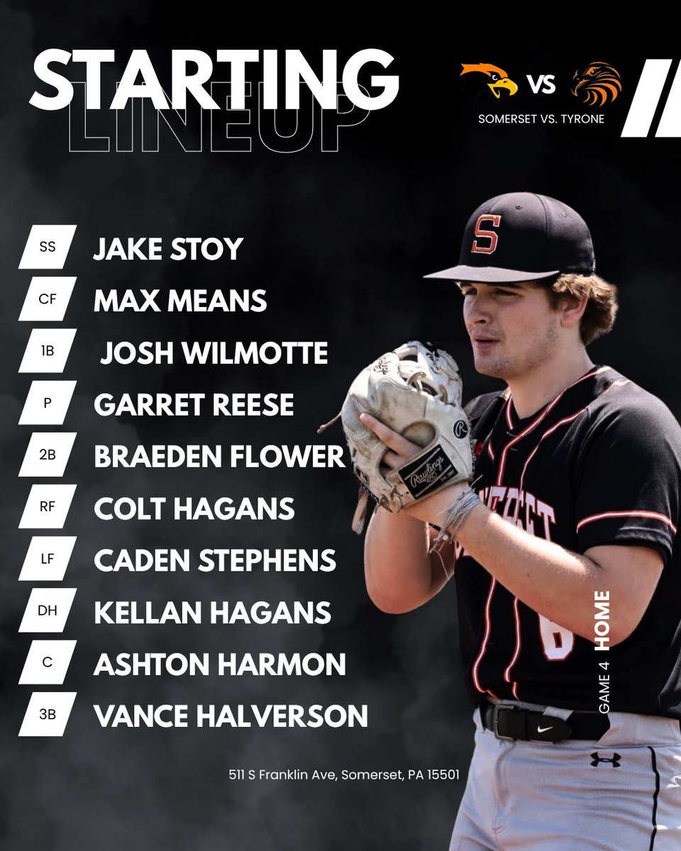SomHSBaseball's tweet photo. Lineup #4 https://t.co/IXiHIk5ecH