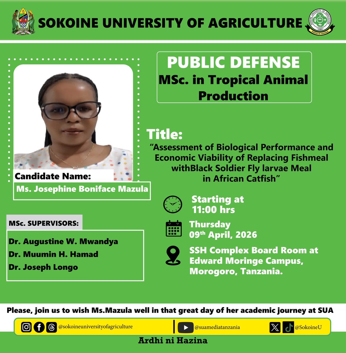 Sokoine University of Agriculture (SUA) tweet media